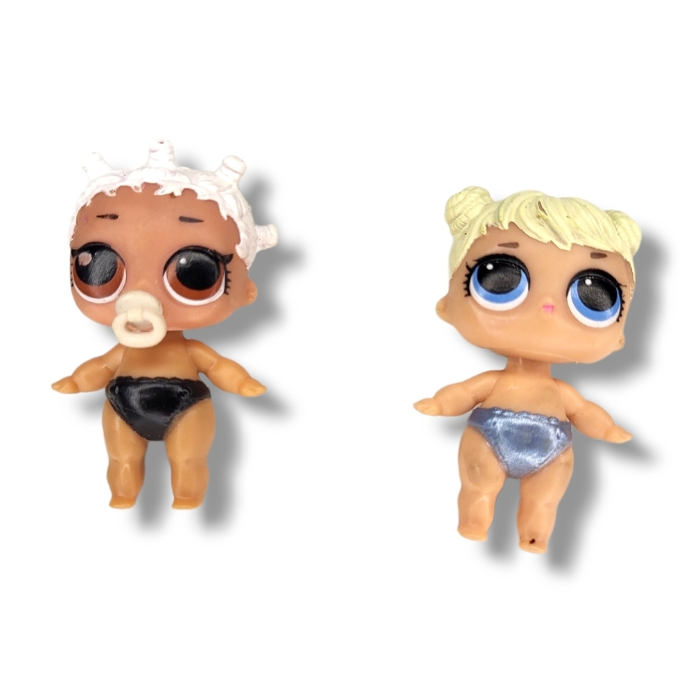 TWO Retired LOL Lil' Sister Dolls